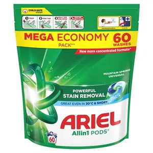 Ariel Mountain Spring Washing Capsules 60 pcs