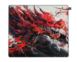 CHERRY XTRFY GP6 Gaming Mouse Pad Hydrus Red Cloth Rubber Stitched Edges Non-Slip Base