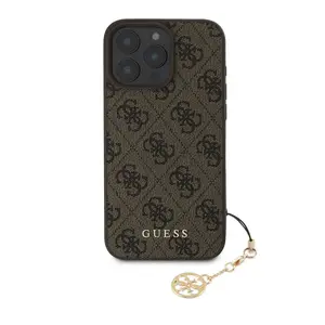 Чехол Guess 4G Charm Case для iPhone 16 Pro Max Tone on Tone коричневый