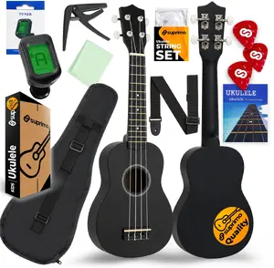 Suprimo SUPRIMO UK21 SET BK V2 21-inch Soprano Ukulele in Black