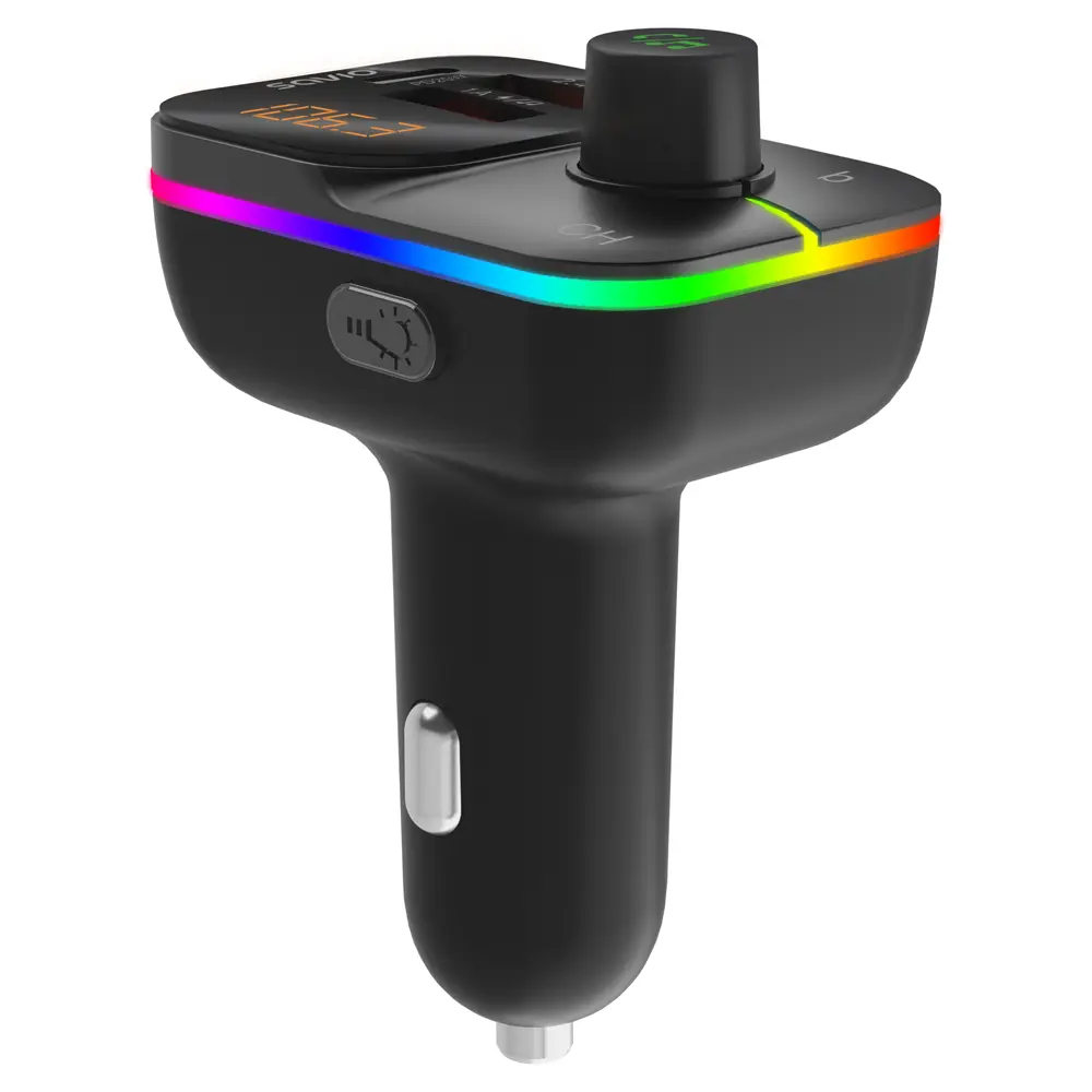 FM-трансмиттер SAVIO TR-18 с Bluetooth и LED-дисплеем Photo 2