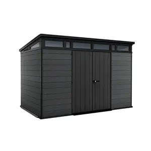 Garden shed Keter Cortina 11x7 gray weather-resistant EVOTECH with floor panel and double doors