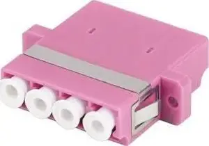 LANBERG Fiber Optic Adapter MM LC/UPC Quad OM4 FA-LCUP-MQ41-0001-VT
