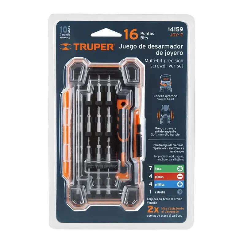 Truper JOY-17 Screwdriver and Bit Set 16 pcs. Photo 2