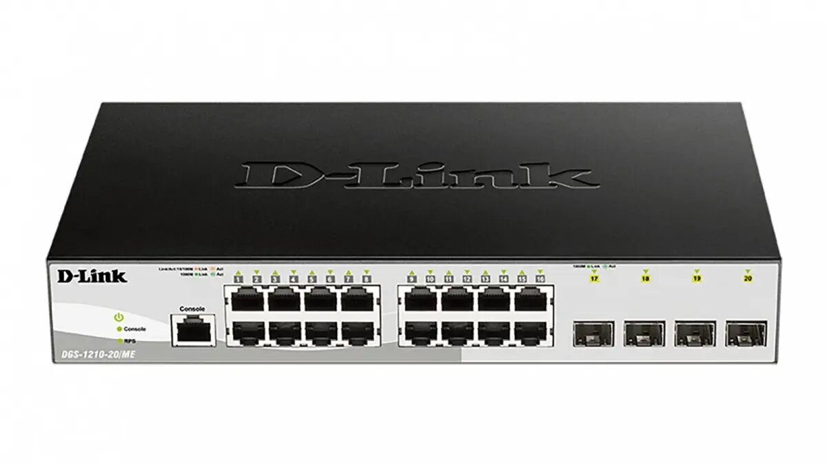 D-Link DGS-1210-20/ME/EE tīkla komutators ar pārvaldāmiem
