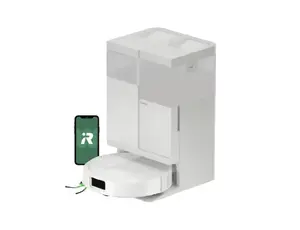 Робот-пылесос iRobot Roomba Plus 515 Combo белый с док-станцией AutoWash, навигация ClearView LiDAR, мощность всасывания 22000 Па, влажная уборка, аккумулятор 5200 мАч