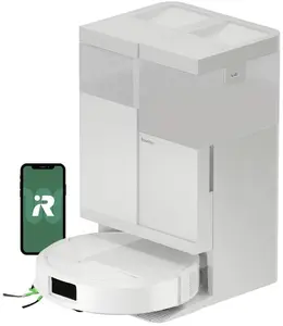 iRobot Roomba Plus 515 Combo Cleaning Robot White with AutoWash Docking Station, ClearView LiDAR Navigation, 22000 Pa Suction Power, Wet Mopping, 5200 mAh Battery