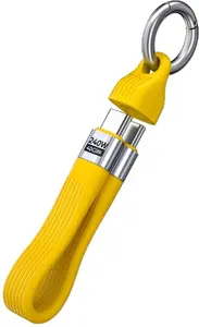MOBILE ORIGIN CB17 USB-C Atslēgu piekariņa kabelis Dzeltens 240W 40Gbps 8K