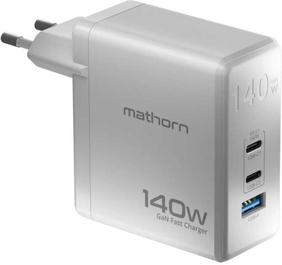 Mathorn MWC-W140C2A1EU Sienas lādētājs USB GaN