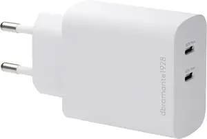 dbramante1928 re-charge Wall Charger, 45 Watt, USB-C, Power Delivery, Quick Charge, Fast Charge, White, European Plug