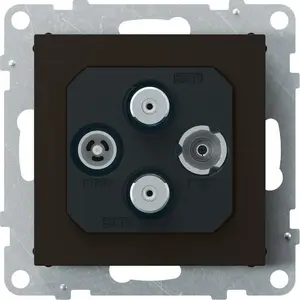 Legrand SUNO TV-R-2xSAT End Antenna Socket 1.5dB Black 721470