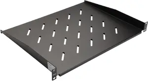 Equip Фиксированная стоечная полка 19", 1U, глубина 350 мм, алюминий, черный