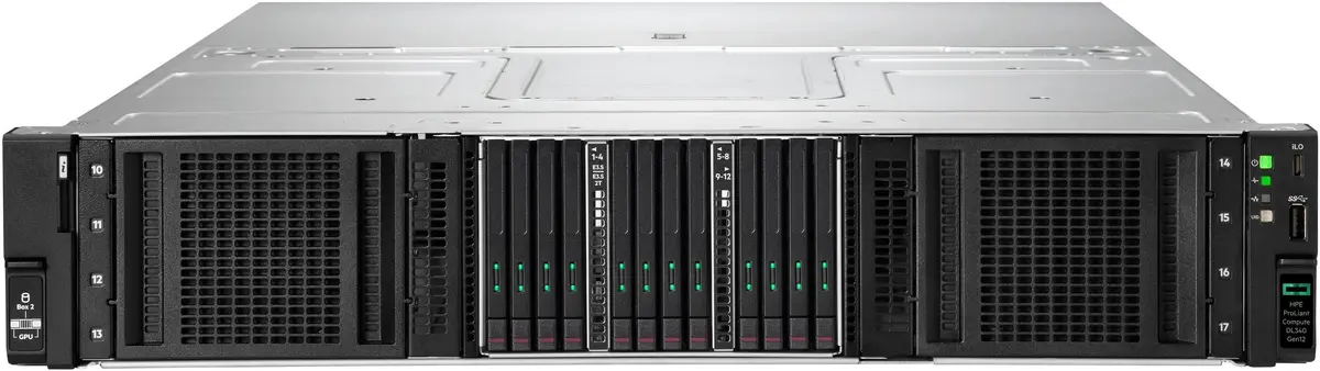 HP Enterprise DL340 G12 2U plauktserveris