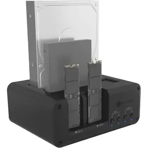 ICY BOX IB-2925MS-CU31 External Enclosure and Hub in Black with USB 3.1 Interface for M.2 SSD