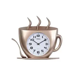 Rosberg 55R59998HR Cup Wall Clock, Rose Gold, Continuous Sweep Movement, 18 cm Dial