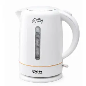 Электрический чайник Oliver Voltz 55OV51230W 1.7Л 2200Вт Белый беспроводной с вращением на 360 градусов и скрытым нагревательным элементом