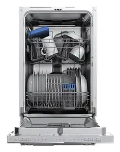 Midea MDWEB1004LS-W Fully Built-in Slimline Dishwasher with 10 Place Settings, Touch Control, 8 Programs, and 47 dB Noise Level