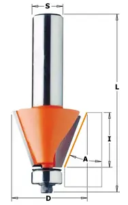 CMT Chamfer Bit with Bearing 65 x 26 mm 936.950.11