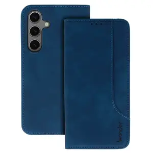Wonder Prime Eco Leather Case for Xiaomi Redmi Note 13 Pro 5G Navy with Card Pockets Stand Function and Magnetic Closure