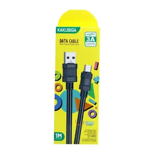 KAKU KSC-806 Datu pārsūtīšanas un uzlādes kabelis USB-A uz USB-C 15W 1m melns