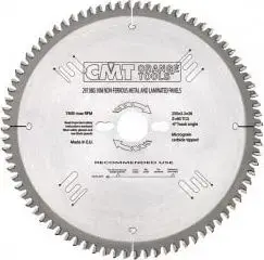 CMT 296.190.40M HW Circular Saw Blade 190 mm 30 mm Bore 40 Teeth for Aluminum Brass Composite