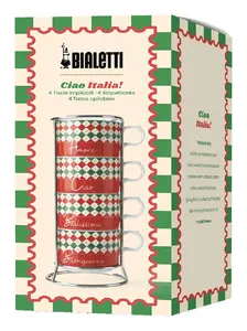 BIALETTI 4 Cappuccio Tricolore Coffee Maker