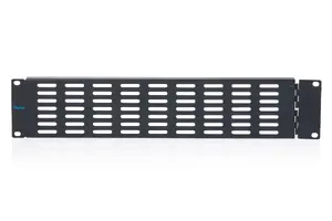 DIGITUS DN-97695 Vented Blank Panel for 19-inch Enclosures with Ventilation Grille and Hinge made of Steel in Black
