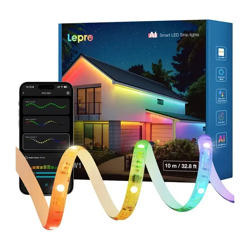 Lepro SW1 10m Wi-Fi Bluetooth RGBIC LED lente Photo 2