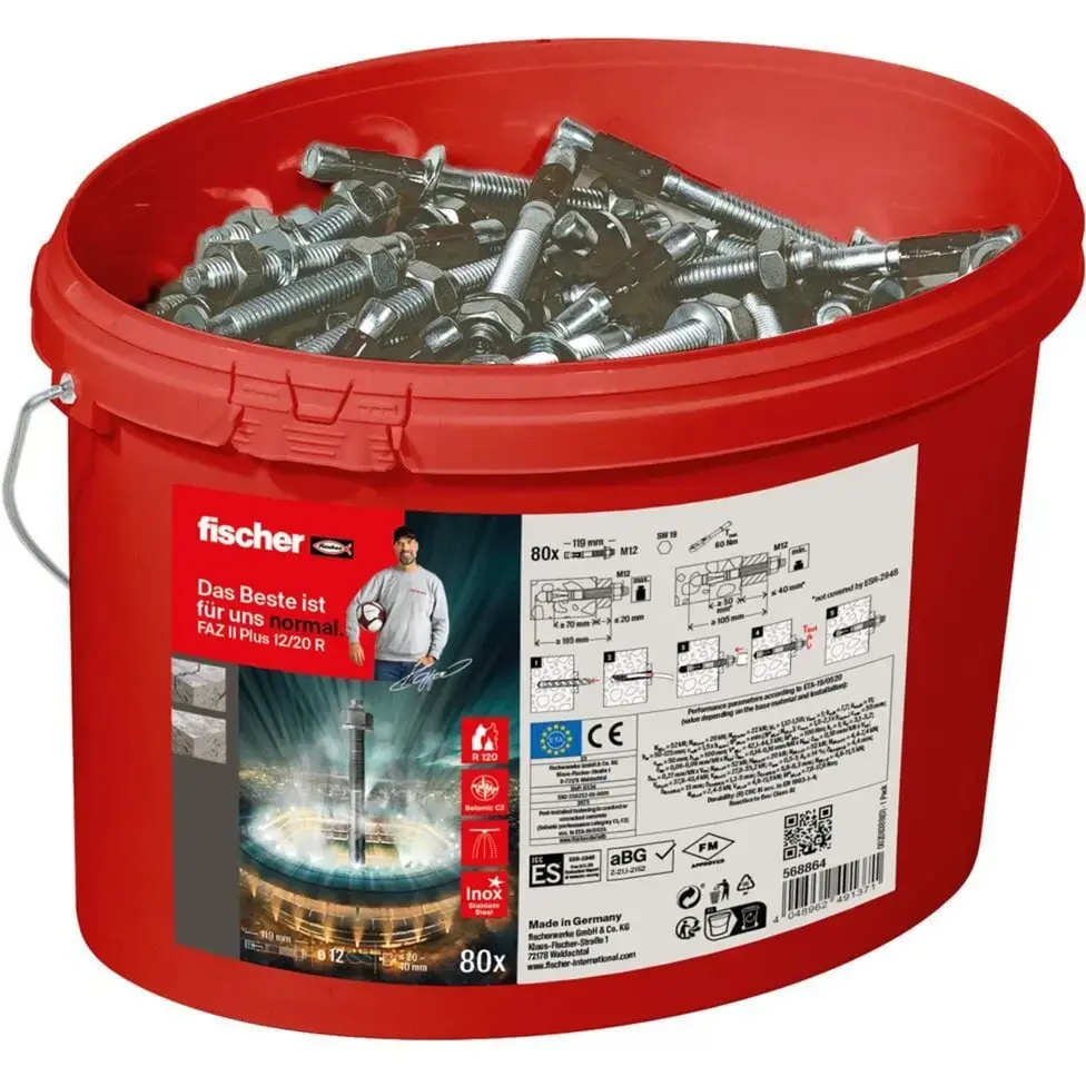 Анкер-шпилька Fischer FAZ II Plus 12/20 R Photo 4