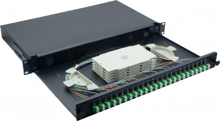 helos 375555 19-inch LC/APC Duplex OS2 Splice Box Photo 2