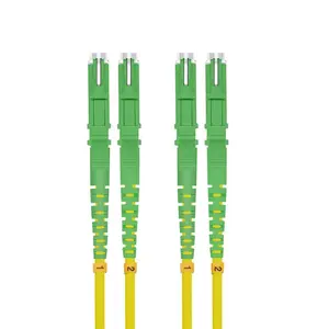 helos LWL Patchkabel E2000 APC/E2000 APC (LSH) Duplex 9/125m OS2 yellow 0,5m 59573.0 / HW 254650