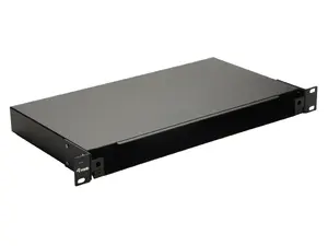 Equip 19" Fiber Optic Space Box 1U without front panel Black steel housing RoHS compliant