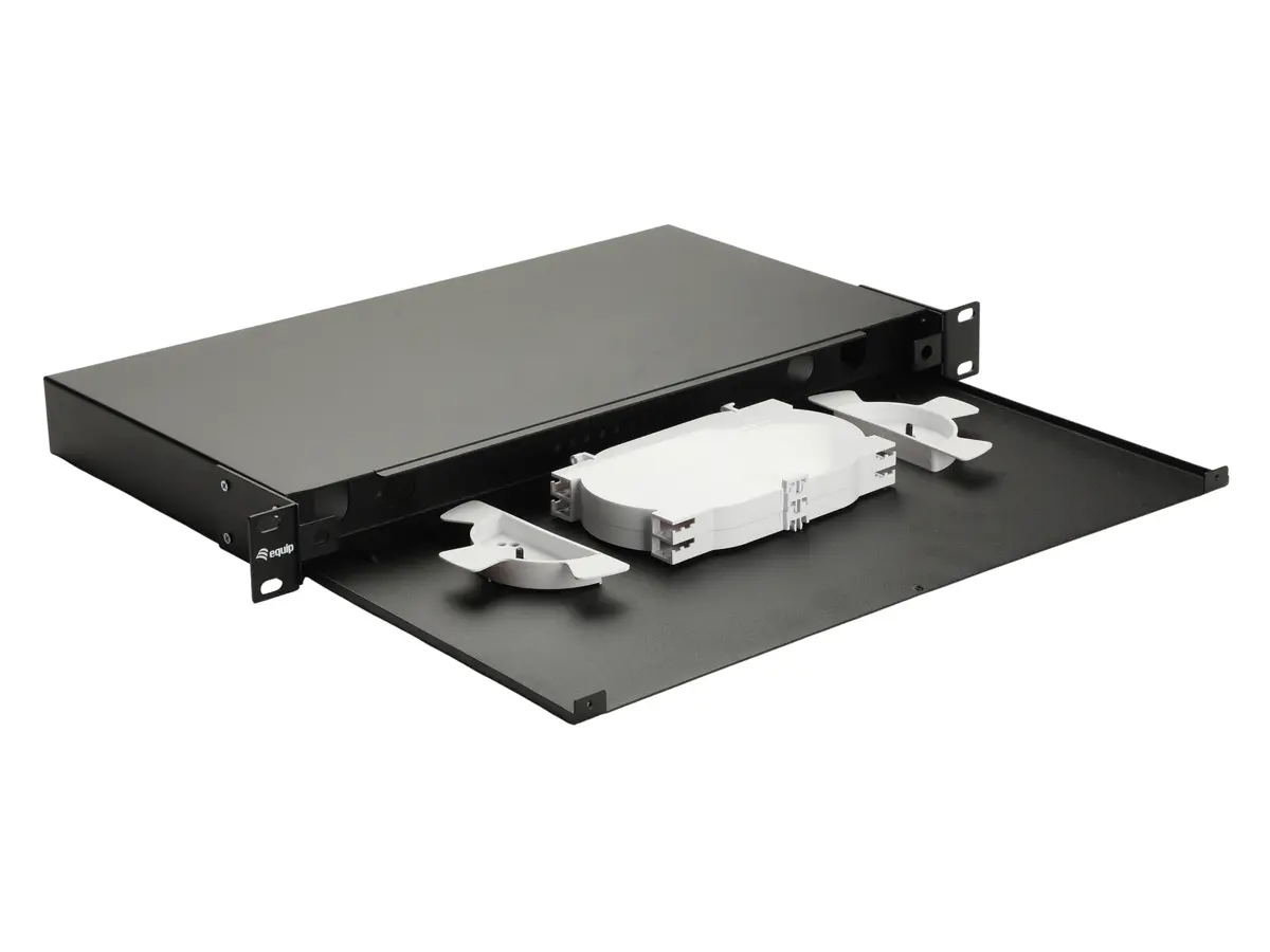 Equip 19" Fiber Optic Space Box 1U Black Photo 2