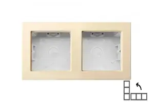 LIREGUS EPSILON SAND PMD-002.E/S двухместная рамка