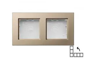 Рамка 2-постовая LIREGUS Epsilon Шампань PMD-002.E/CH