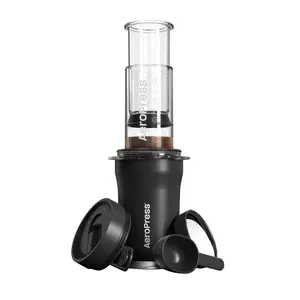 AeroPress Go Plus Coffee Maker with Travel Mug Black