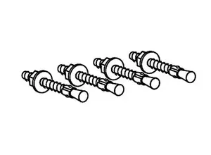 ERGOTRON 90-018 Hardware Kit Anchors 3/8-16 x 3