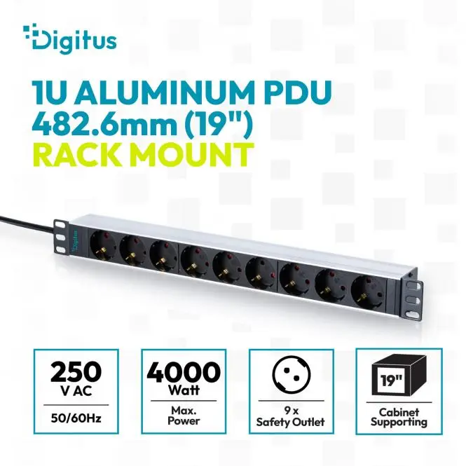 Стоечный блок питания DIGITUS DN-95444 на 9 розеток Photo 5