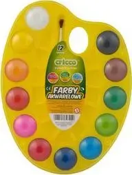 Cricco Watercolor Paints 12 Colors in Palette WIKR-1042907