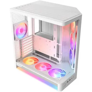 NZXT H6 RGB+ 2026 Mid-Tower Airflow Gaming Case White Glass Window