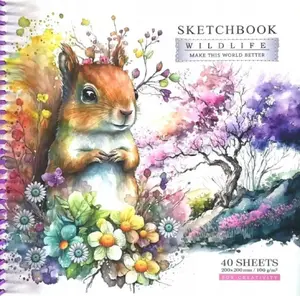 Squirrel FRESH Square Sketchbook with 40 Sheets and Smooth Paper