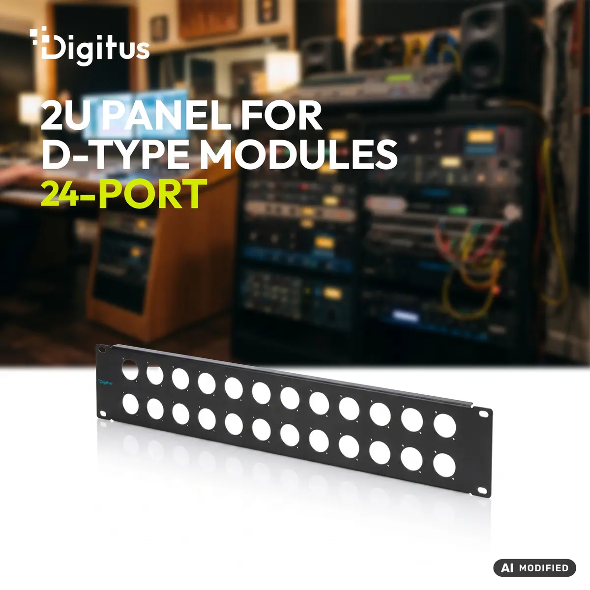 DIGITUS DN-97697 2U Rack Panel for 24 x D-Type Modules Photo 3