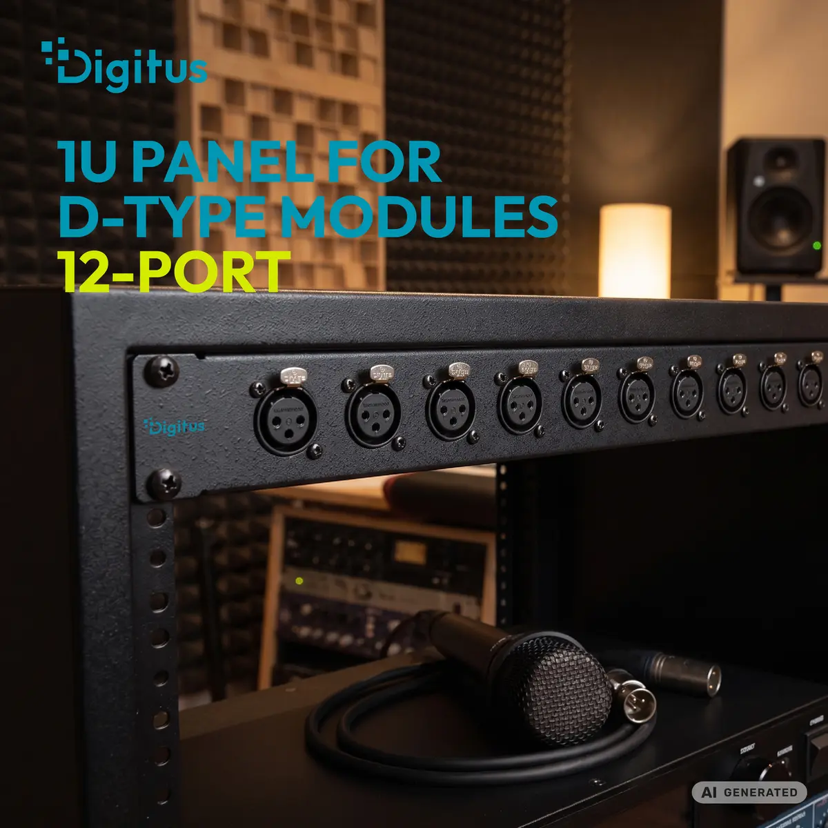 Digitus 1U Rack Panel for 12 D-Type Modules Photo 3