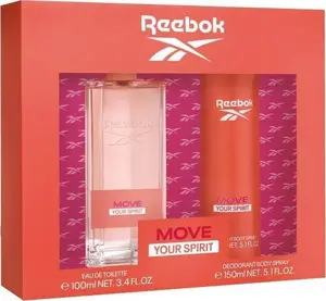 Reebok Move Your Spirit Women Eau de Toilette Spray 100 ml and Deodorant Spray 150 ml Gift Set
