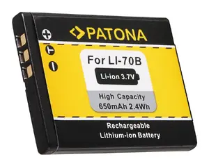 PATONA LI-70B Li-Ion Battery 650mAh for Olympus FE-4020, X-940, and VG-110 digital cameras