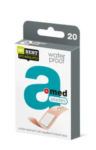 Водостойкие пластыри AMED WATERPROOF Упаковка 20 штук