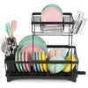 Springos Large 2-Tier Black Dish Drying Rack Photo 6