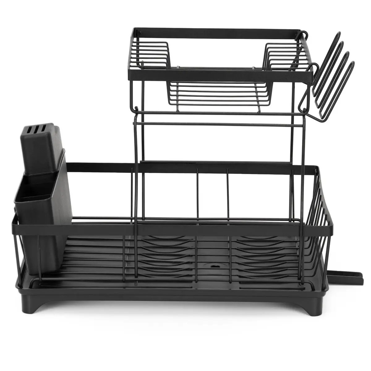 Springos Large 2-Tier Black Dish Drying Rack Photo 7