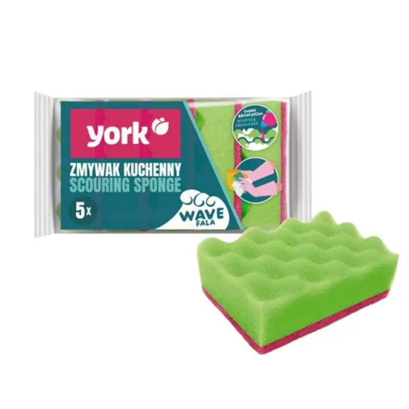 Trauku mazgāšanas sūklis Wave York 4+1