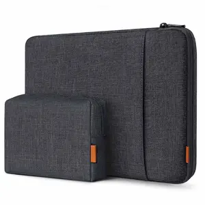Inateck LB01005-15_GRAY 15-15.6 Inch Laptop Sleeve with Accessory Pouch
